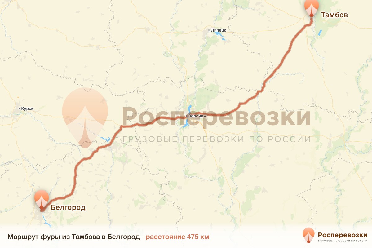 Фура Тамбов Белгород