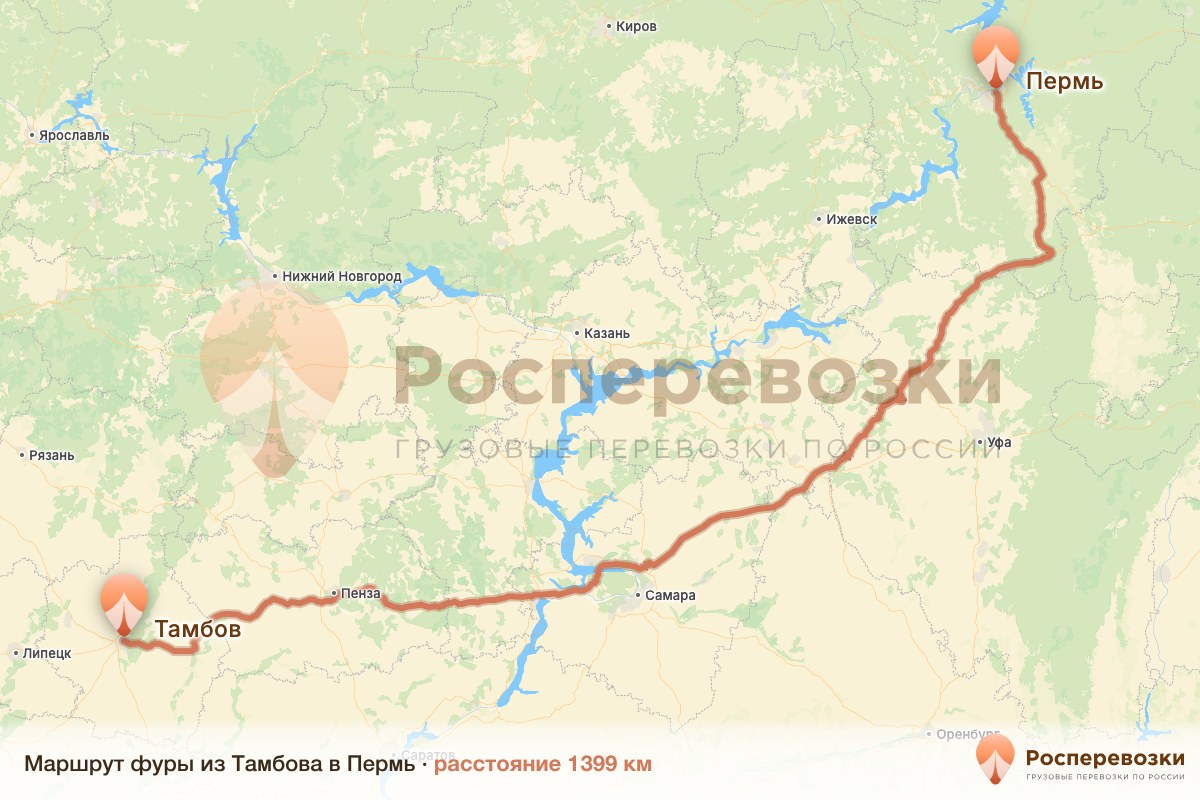 Фура Тамбов Пермь
