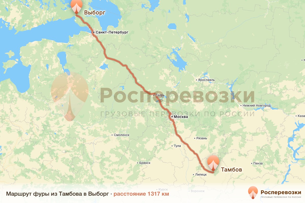 Фура Тамбов Выборг