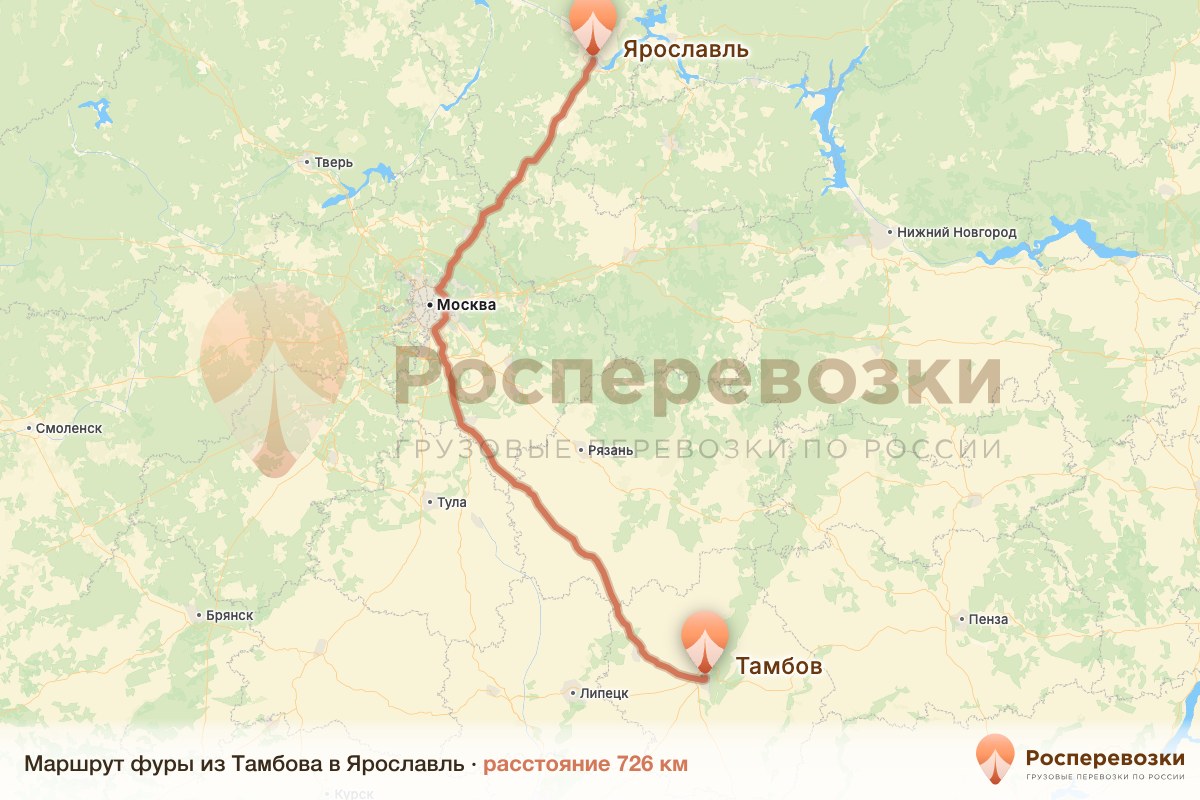 Фура Тамбов Ярославль