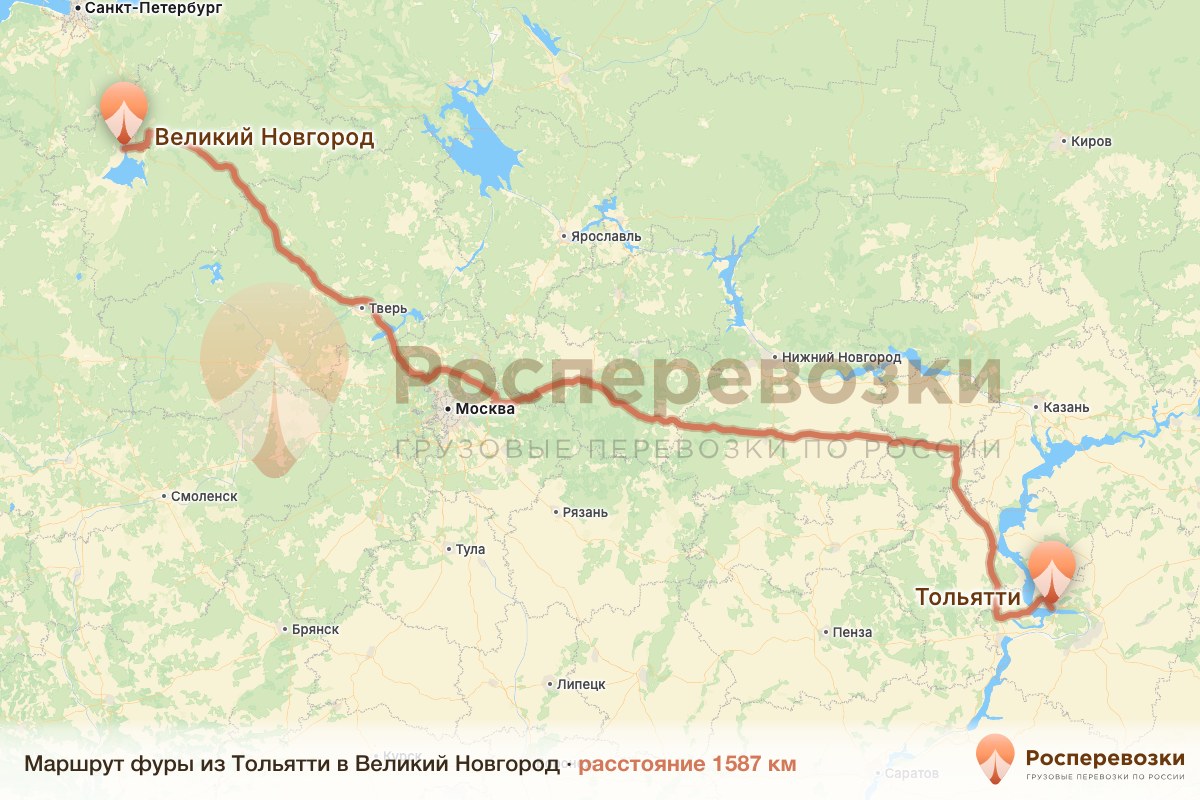 Фура Тольятти Великий Новгород