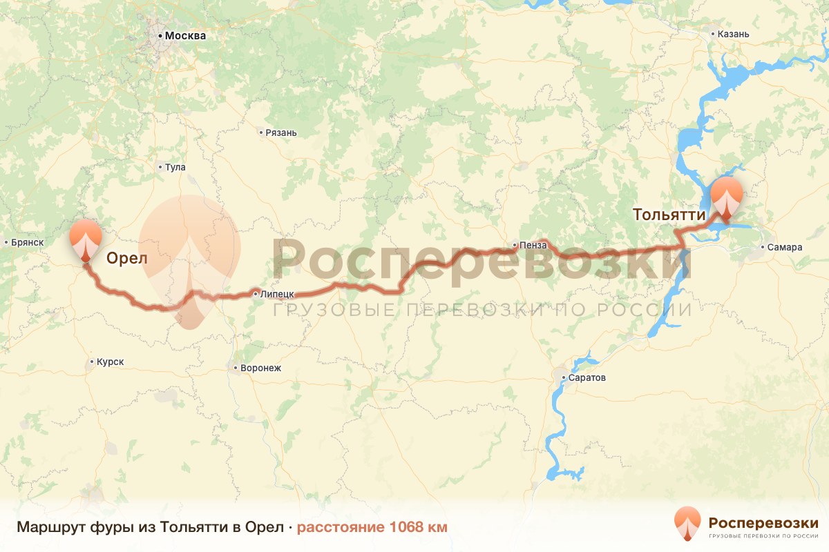 Фура Тольятти Орел
