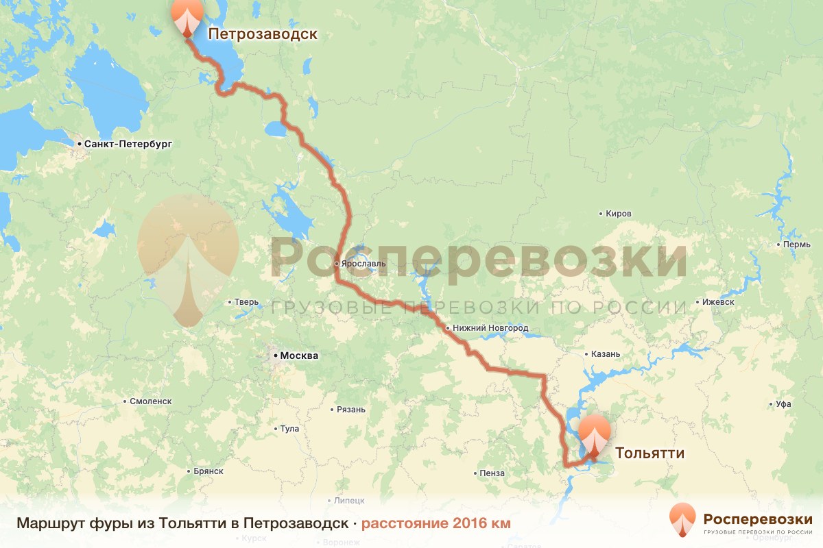 Фура Тольятти Петрозаводск