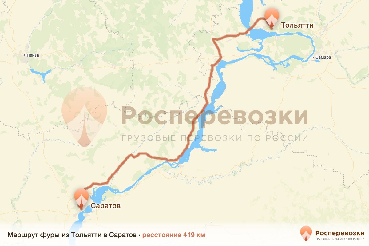 Фура Тольятти Саратов
