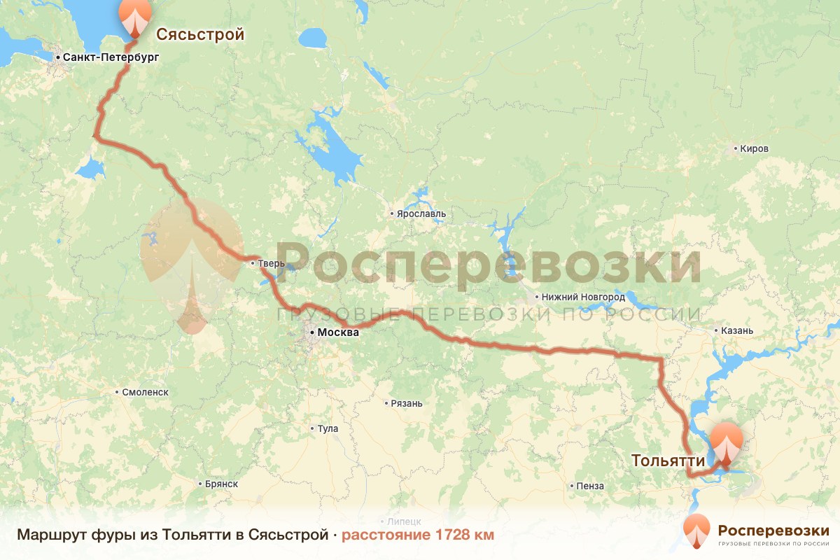 Фура Тольятти Сясьстрой