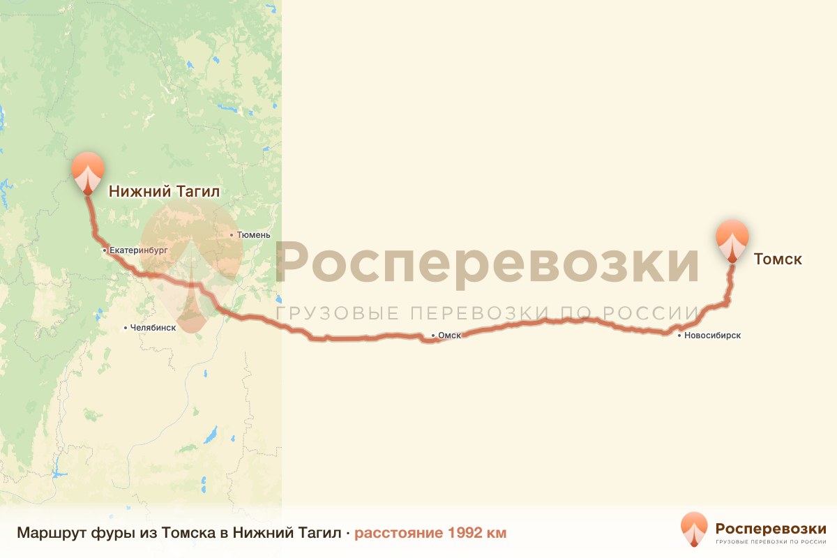 Фура Томск Нижний Тагил