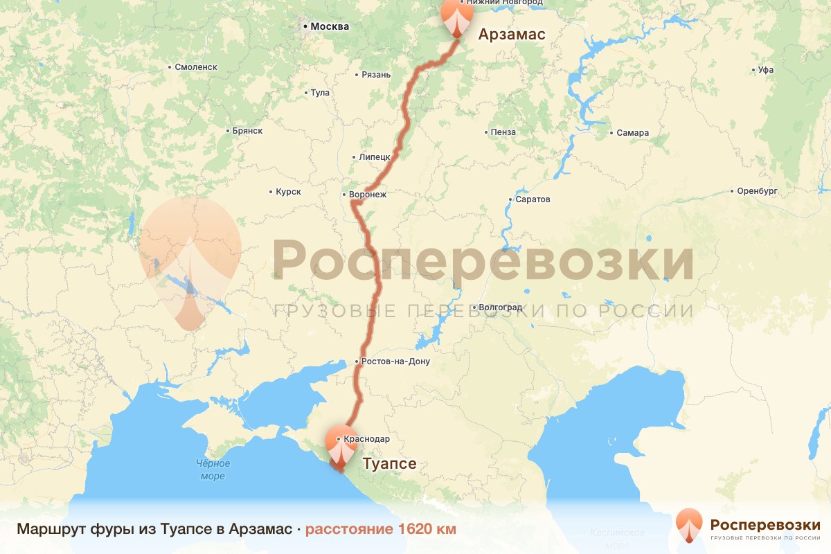 Фура Туапсе Арзамас