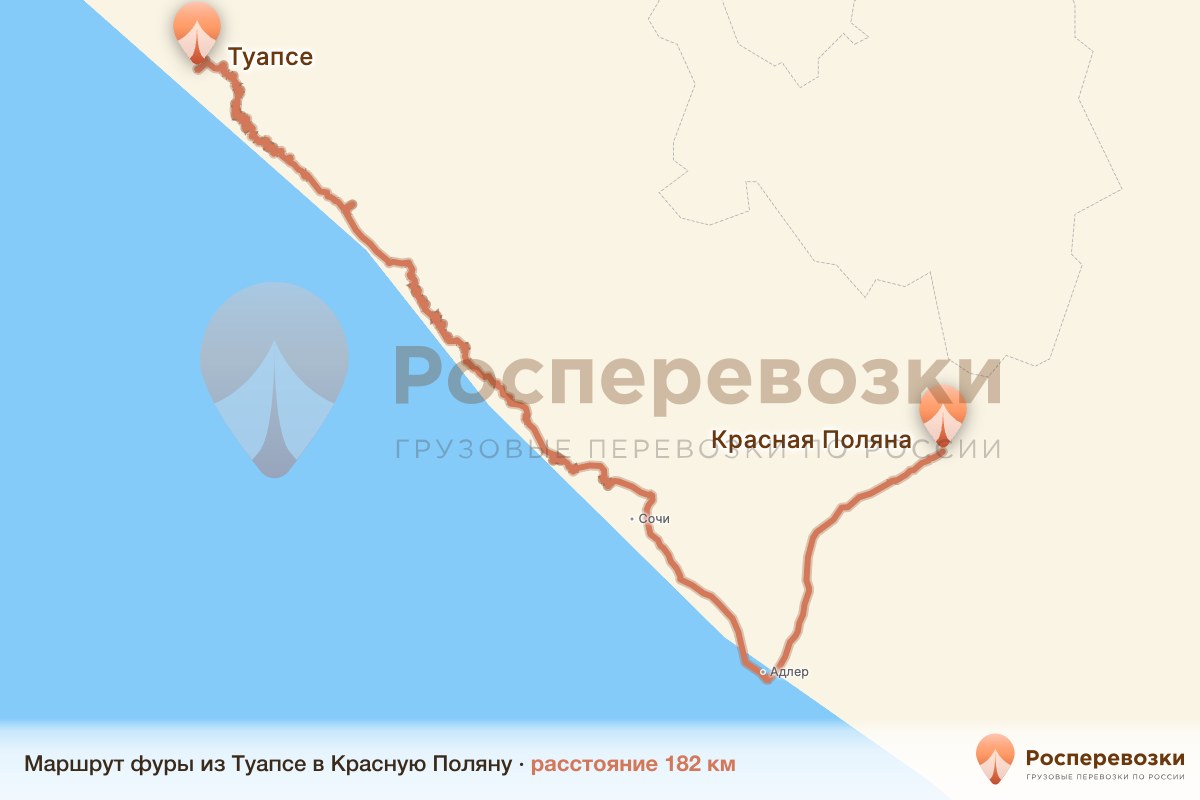 Фура Туапсе Красная Поляна