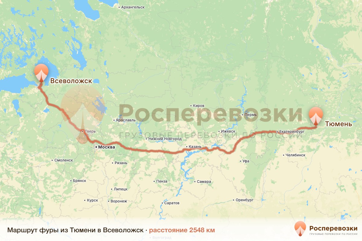 Фура Тюмень Всеволожск