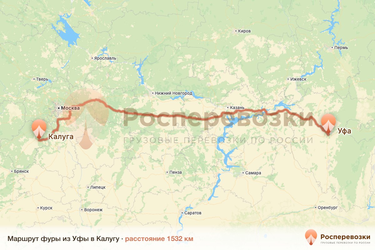 Фура Уфа Калуга