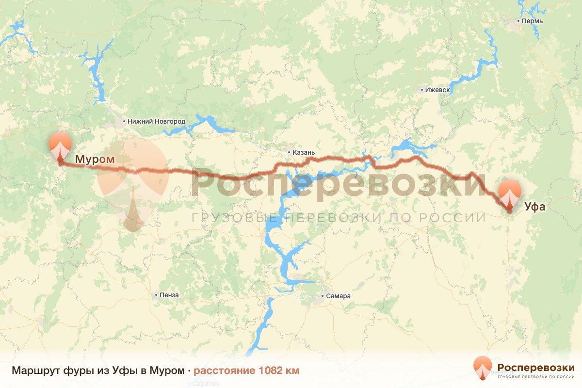 Фура Уфа Муром