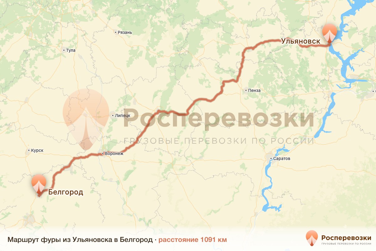 Фура Ульяновск Белгород
