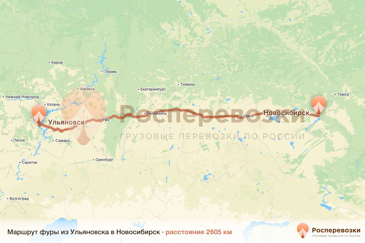 Фура Ульяновск Новосибирск