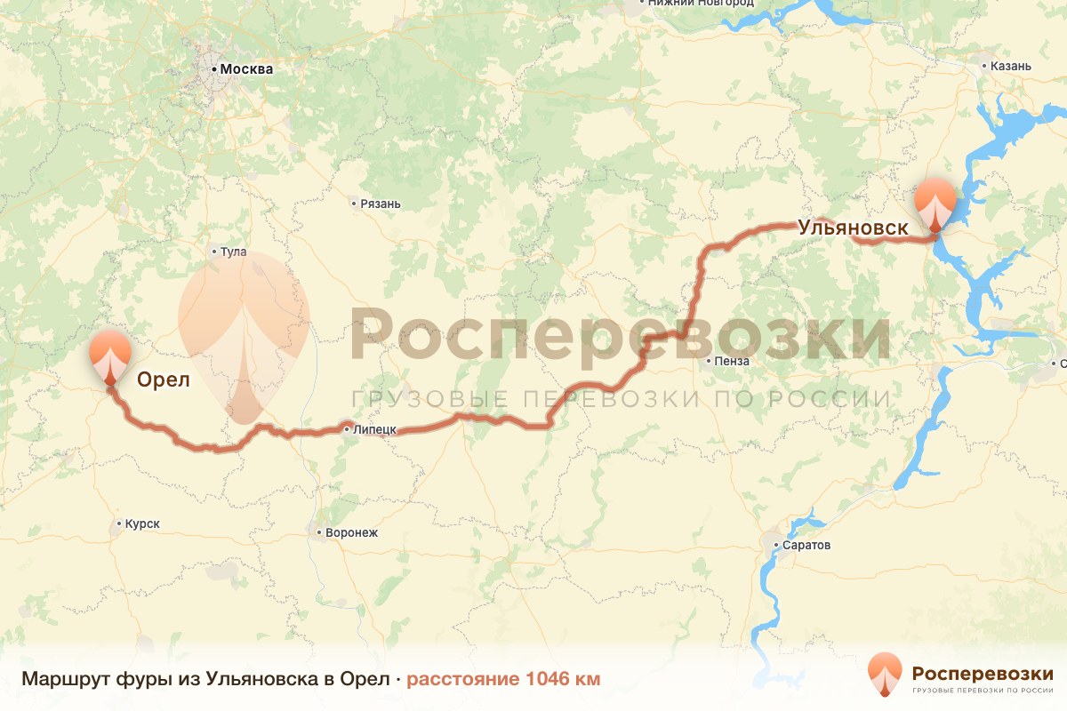 Фура Ульяновск Орел