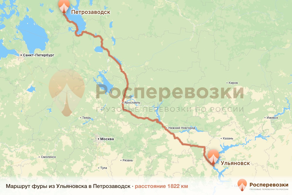 Фура Ульяновск Петрозаводск
