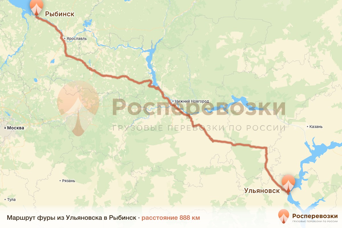 Фура Ульяновск Рыбинск