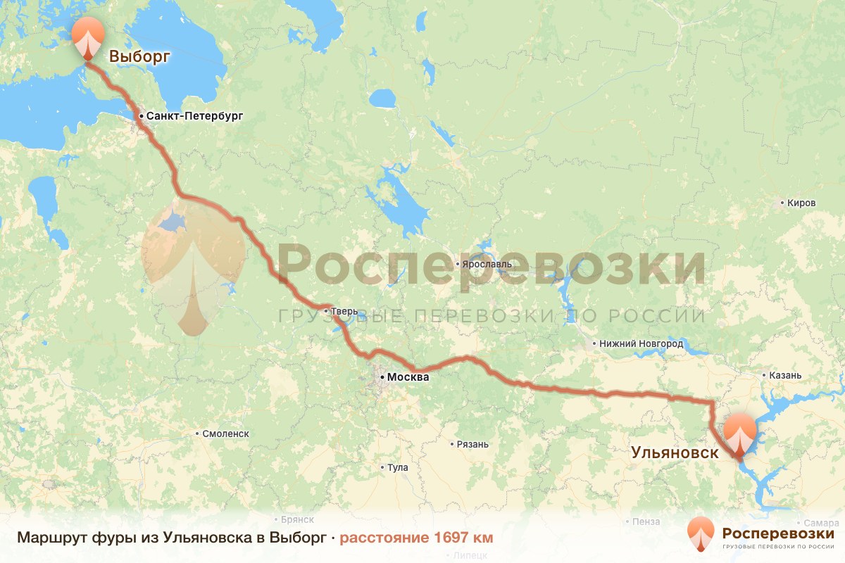 Фура Ульяновск Выборг