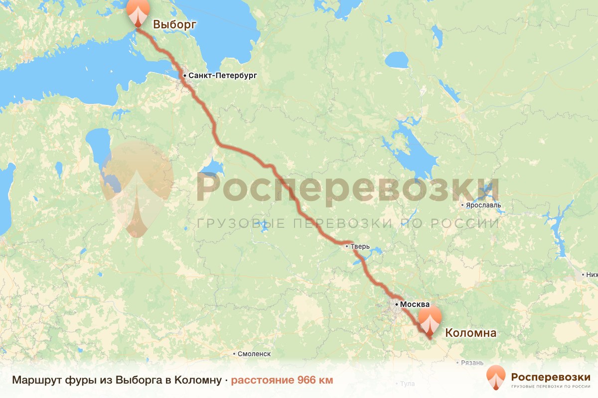 Фура Выборг Коломна
