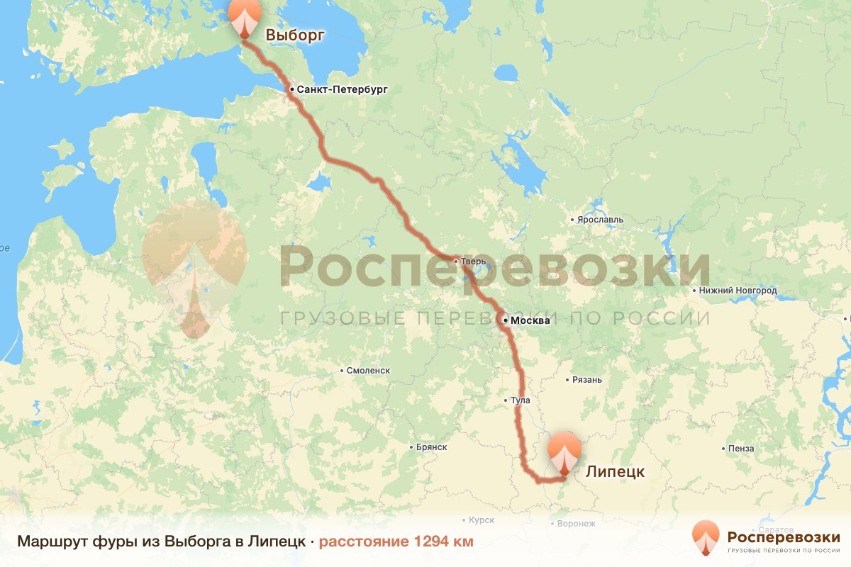 Фура Выборг Липецк