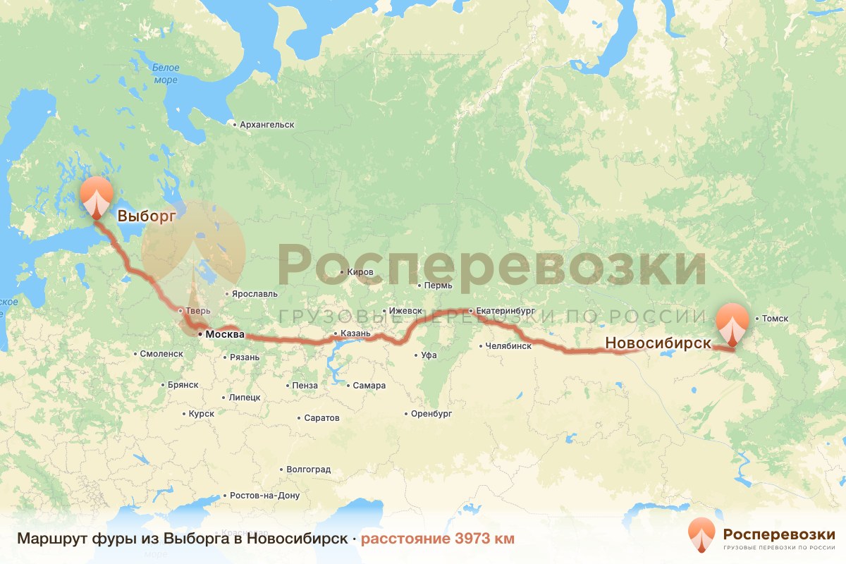 Фура Выборг Новосибирск