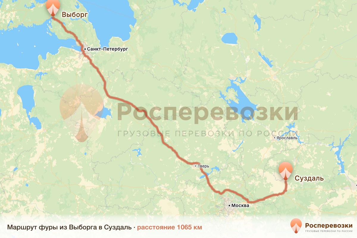 Фура Выборг Суздаль