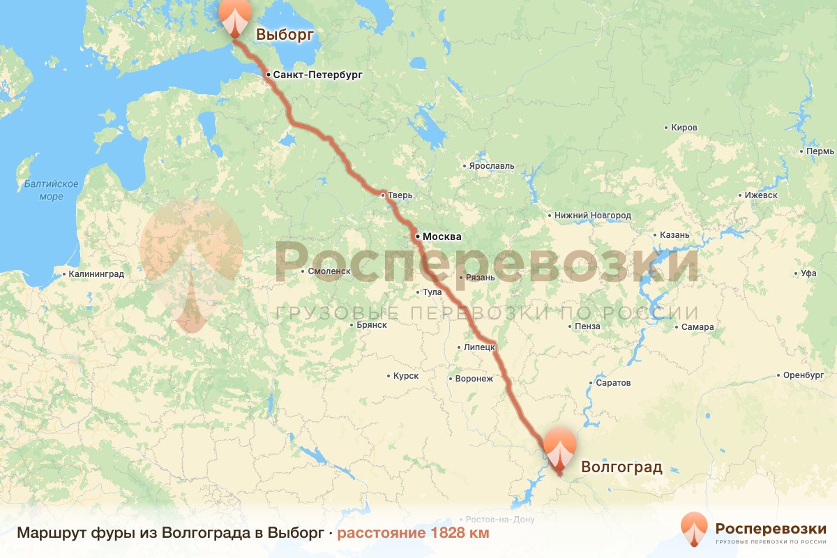 Фура Волгоград Выборг