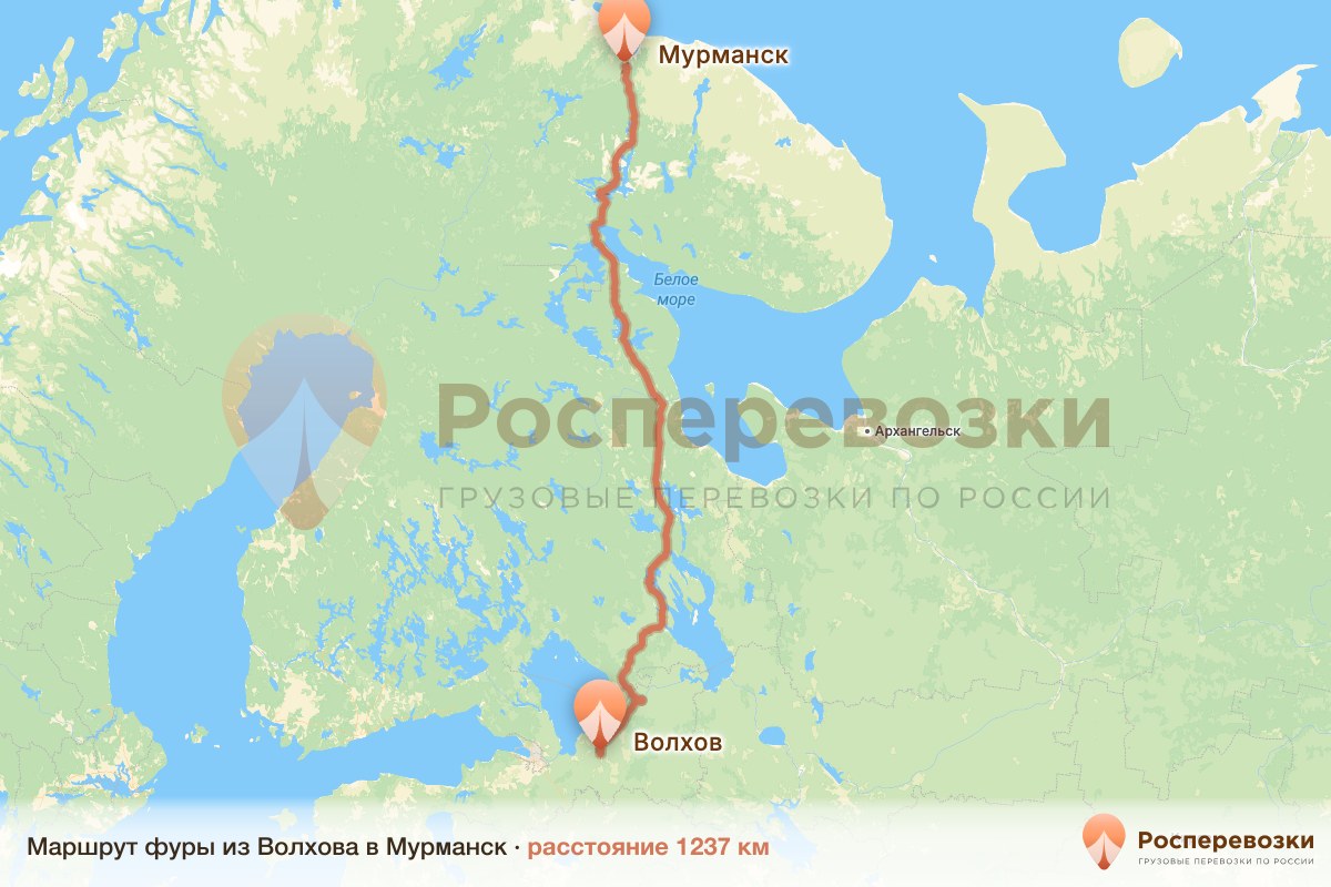 Фура Волхов Мурманск