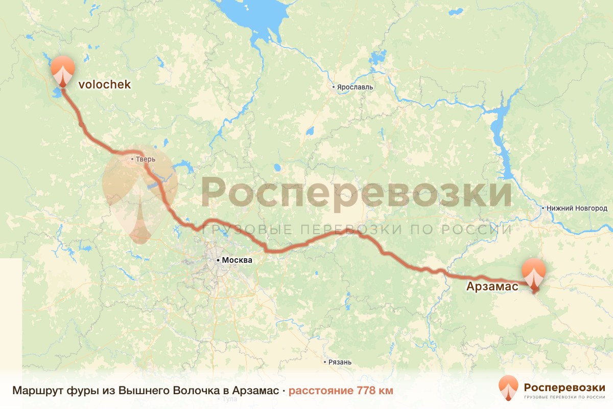 Фура Вышний Волочёк Арзамас
