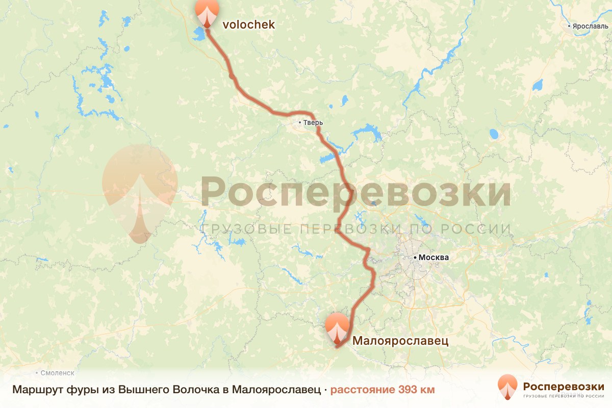 Фура Вышний Волочёк Малоярославец