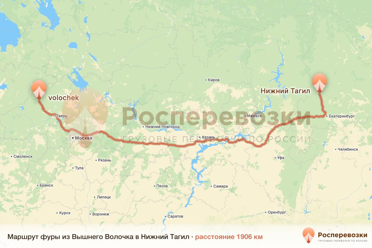 Фура Вышний Волочёк Нижний Тагил