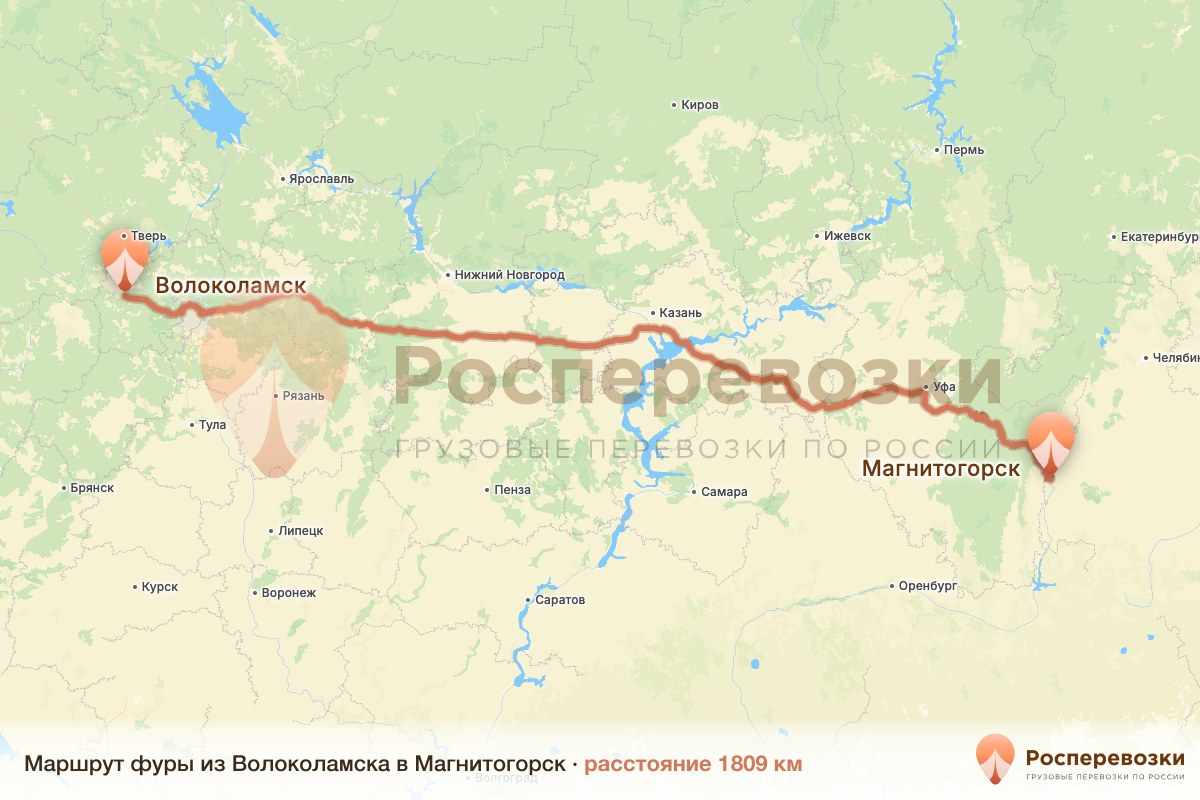 Фура Волоколамск Магнитогорск