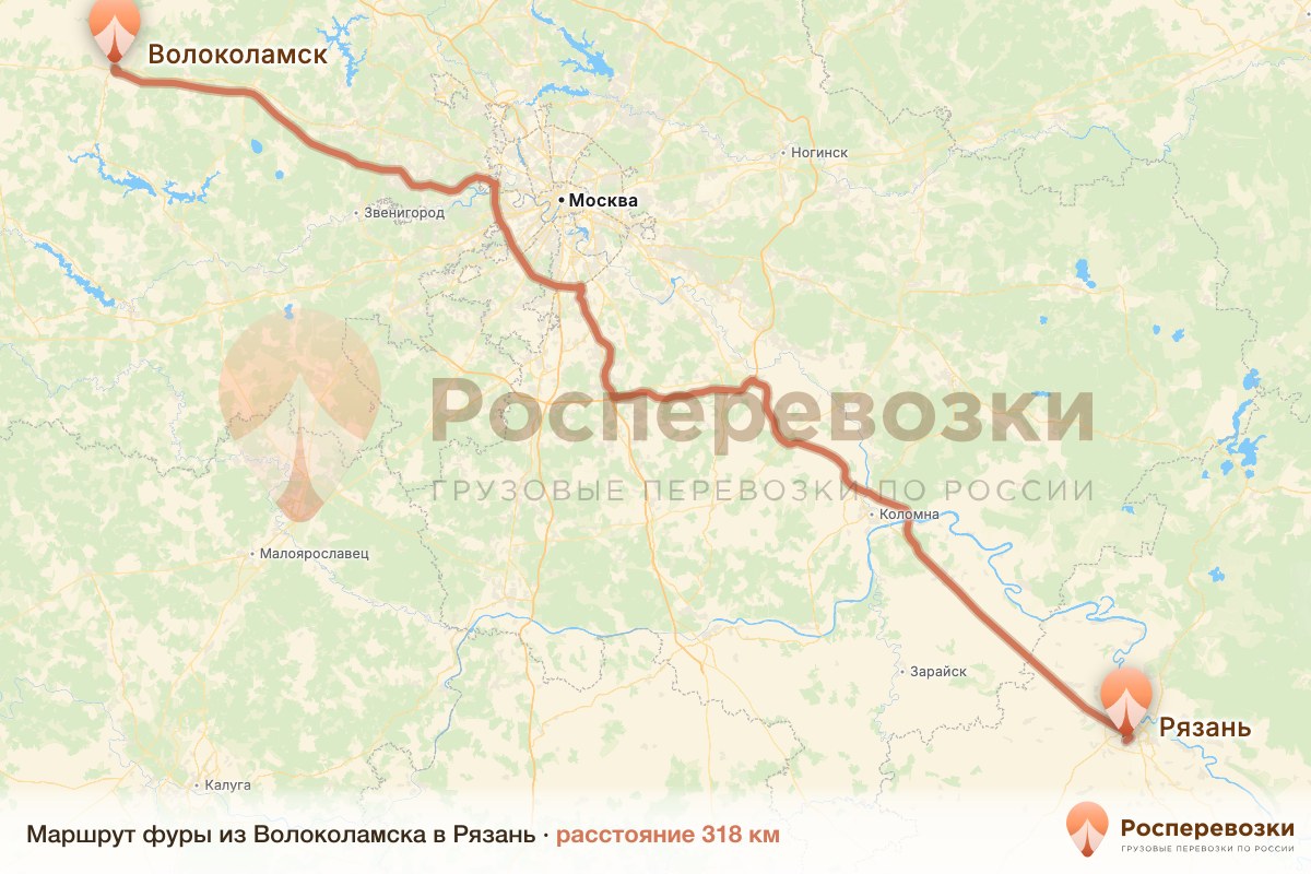 Фура Волоколамск Рязань