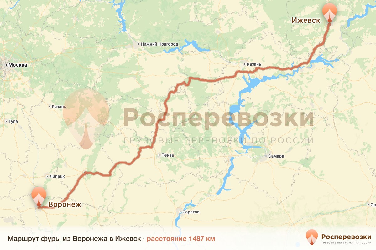 Фура Воронеж Ижевск