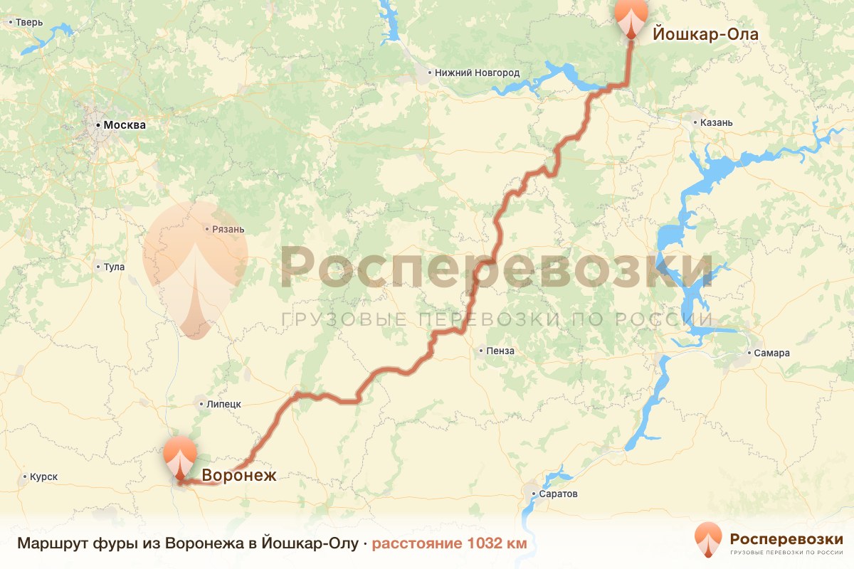 Фура Воронеж Йошкар-Ола