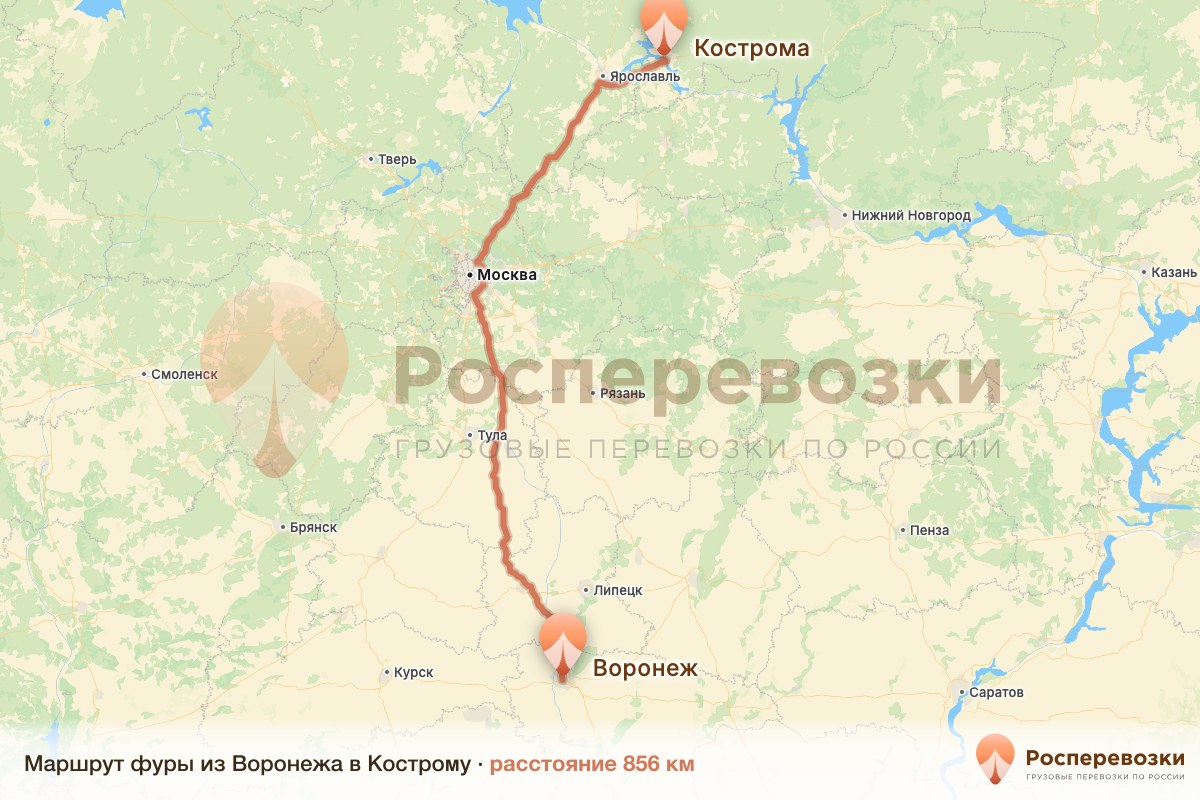 Фура Воронеж Кострома