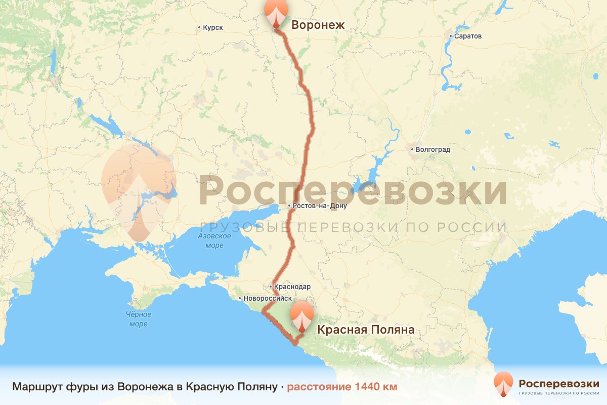 Фура Воронеж Красная Поляна