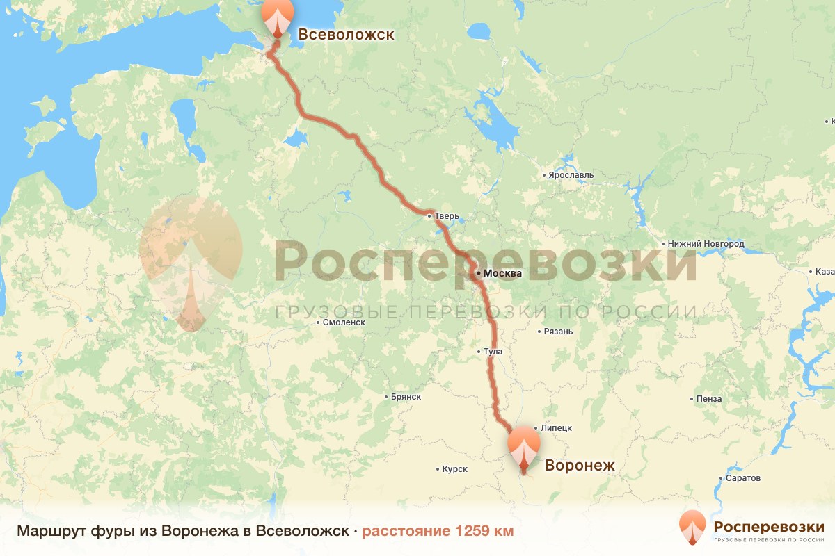 Фура Воронеж Всеволожск