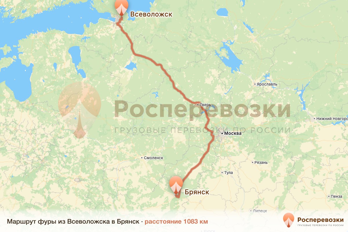 Фура Всеволожск Брянск