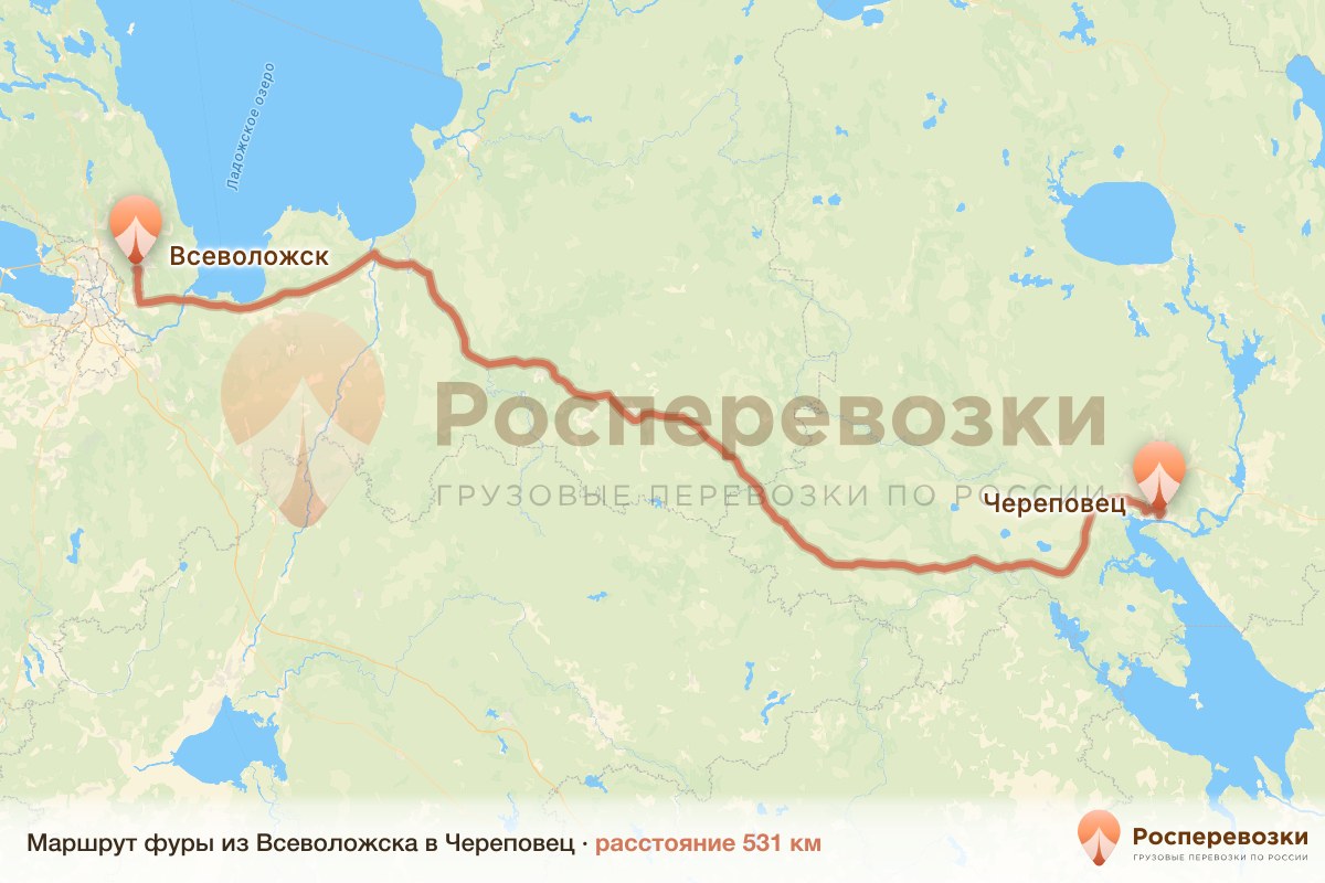 Фура Всеволожск Череповец