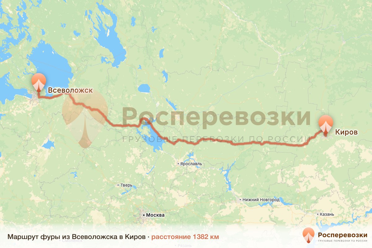 Фура Всеволожск Киров