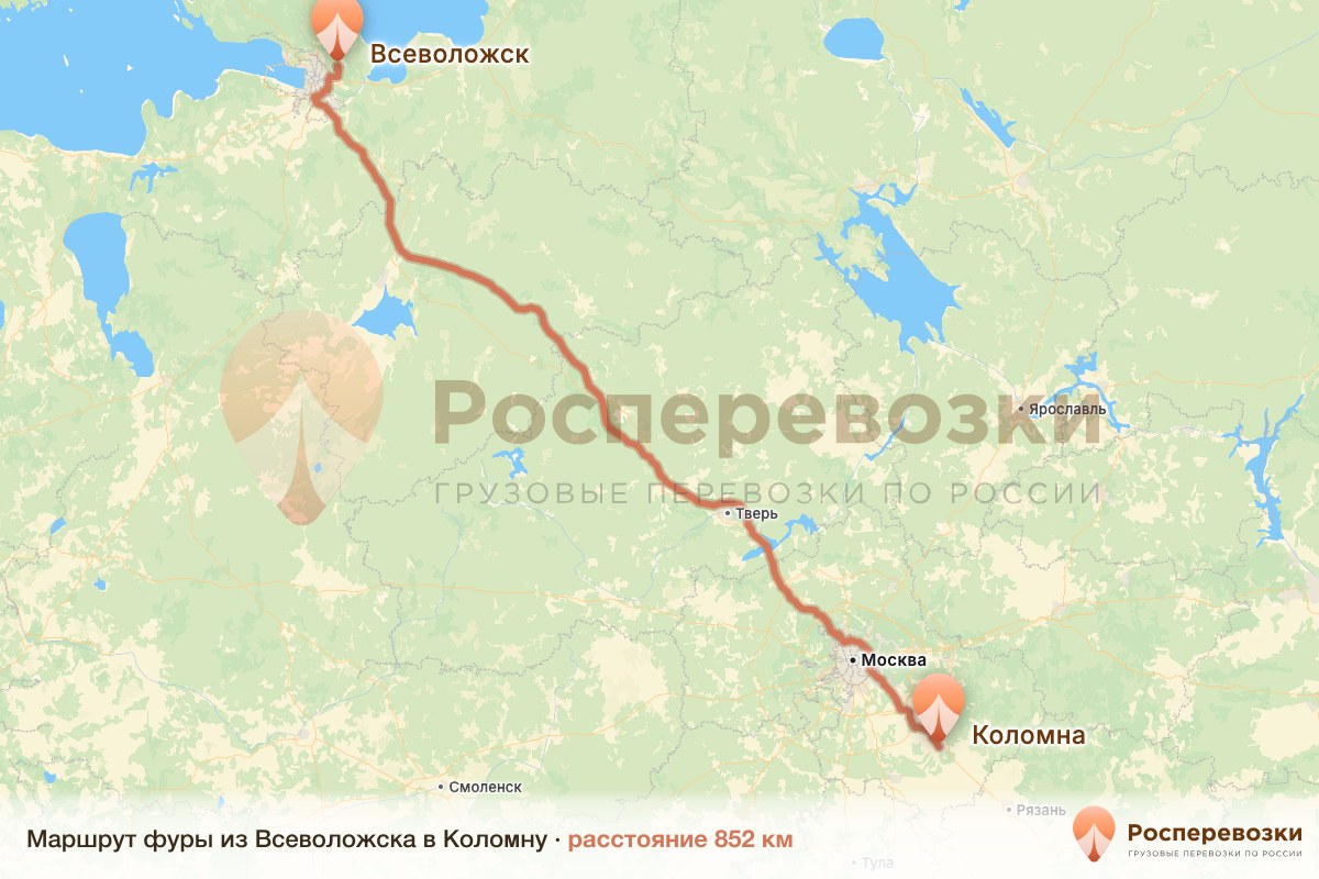 Фура Всеволожск Коломна