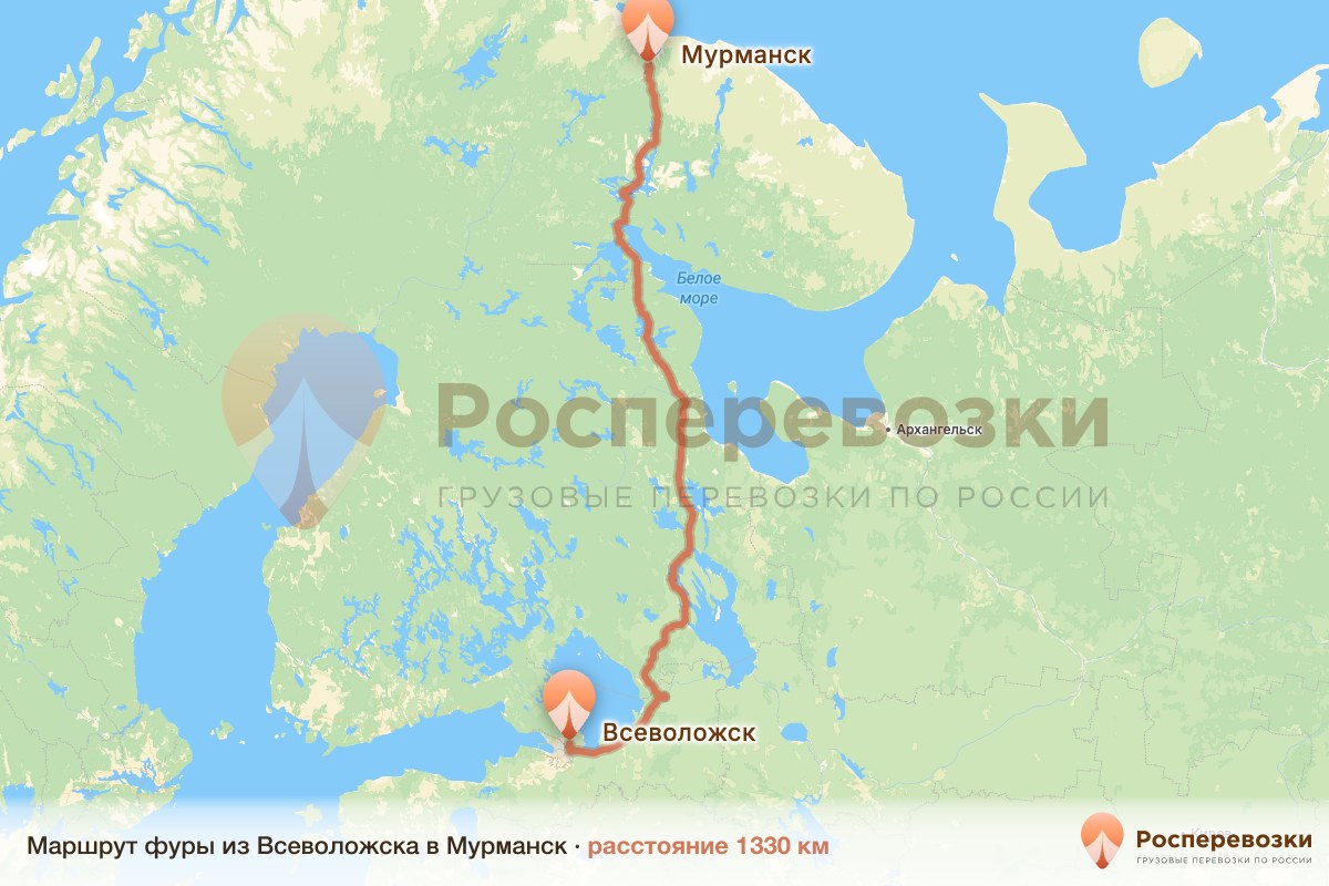 Фура Всеволожск Мурманск