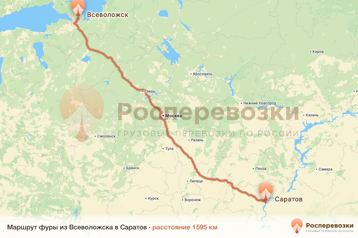 Фура Всеволожск Саратов