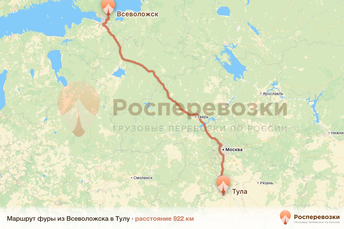 Фура Всеволожск Тула