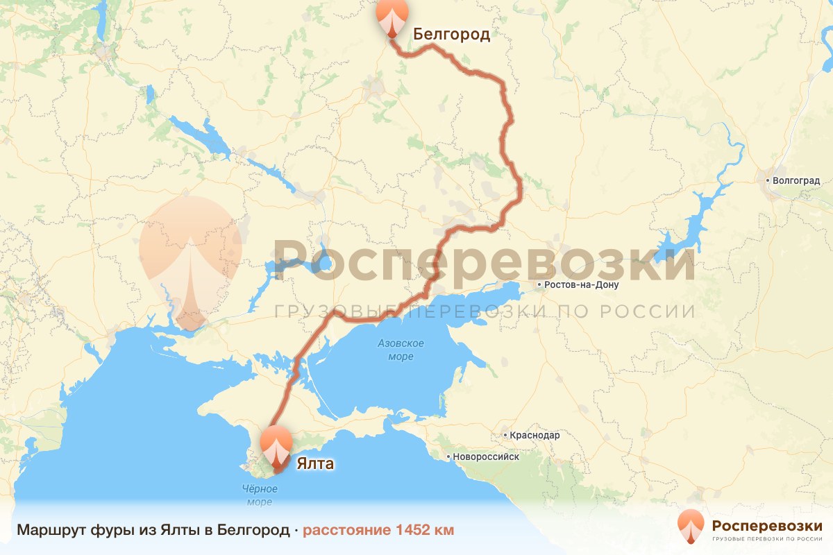 Фура Ялта Белгород
