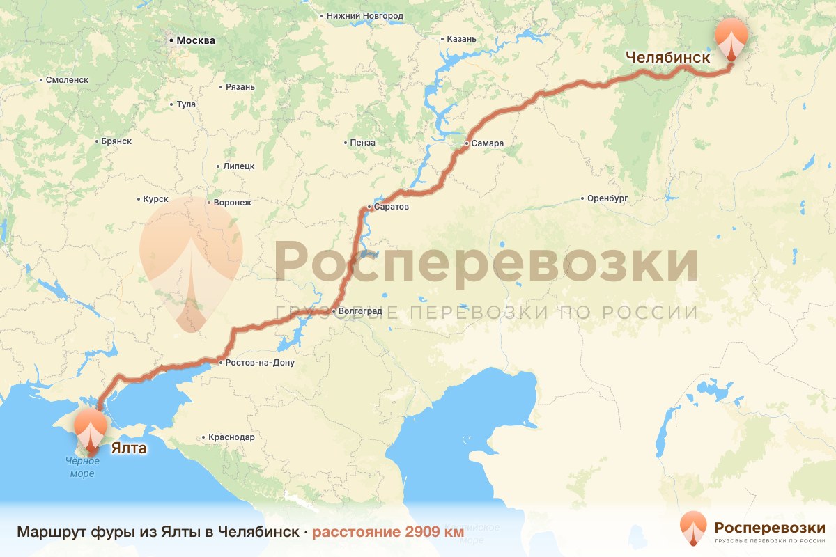 Фура Ялта Челябинск