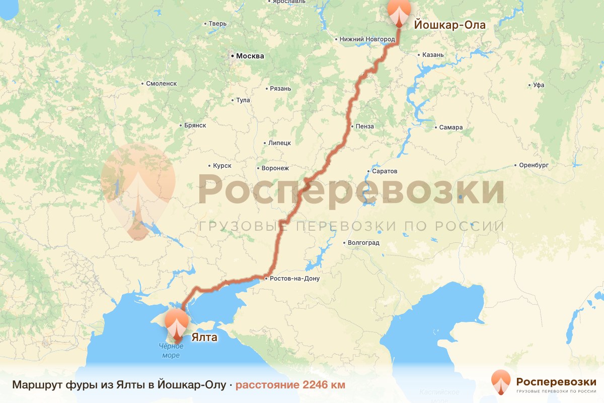 Фура Ялта Йошкар-Ола