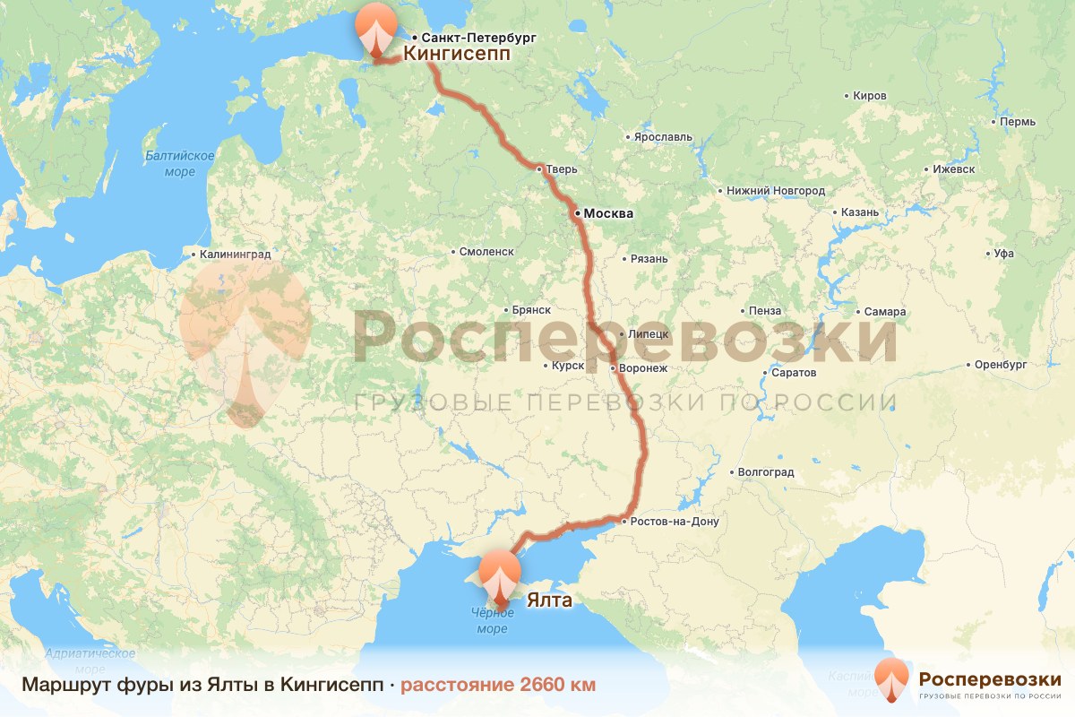 Фура Ялта Кингисепп