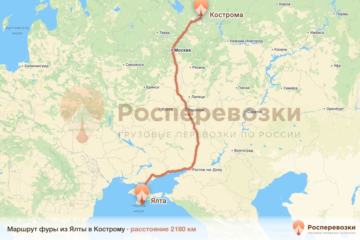 Фура Ялта Кострома