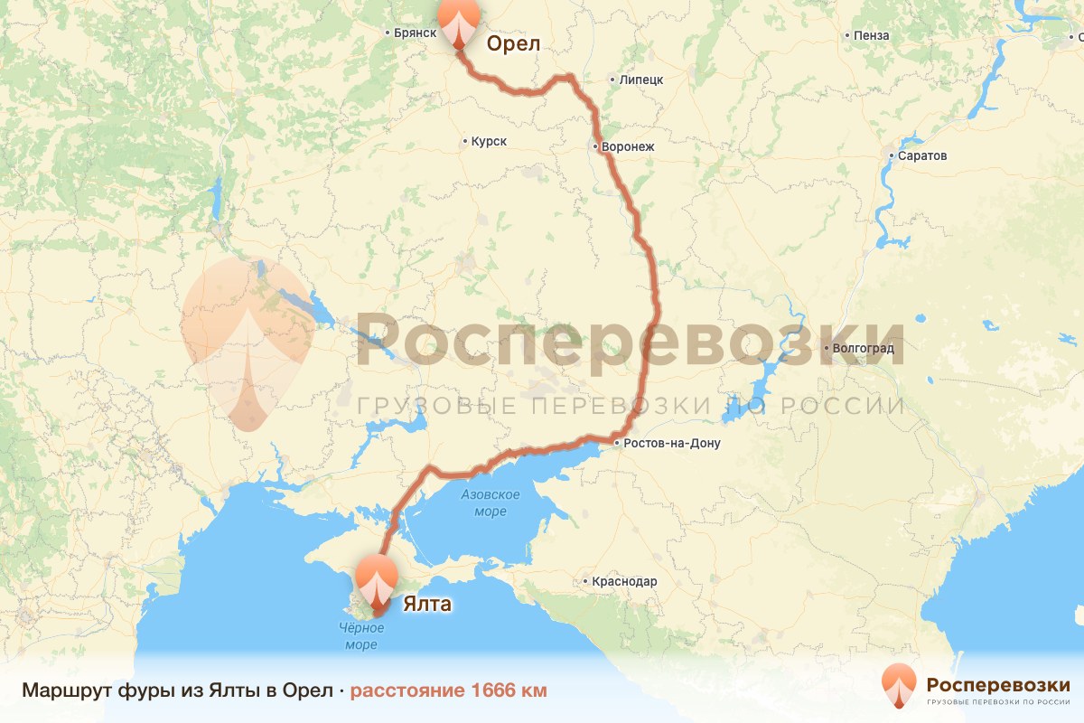 Фура Ялта Орел